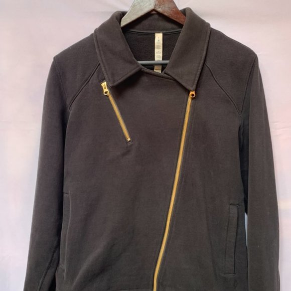 Black Melton Lululemon zip up Jacket - Picture 7 of 10